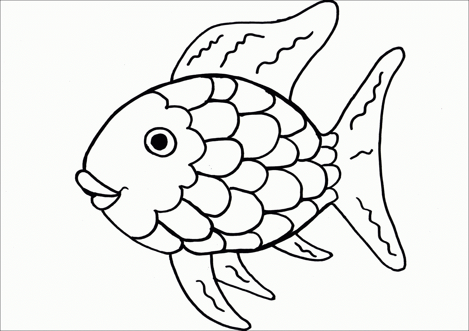 Rainbow fish template free printable