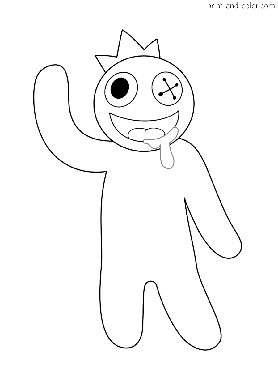 Rainbow friends coloring pages print and color