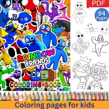 Rainbow friends coloring pages printable for kids by sinifixcolorin