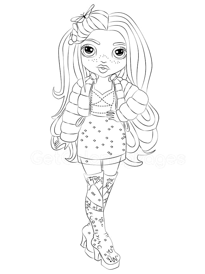 Rainbow high coloring pages printable for free download