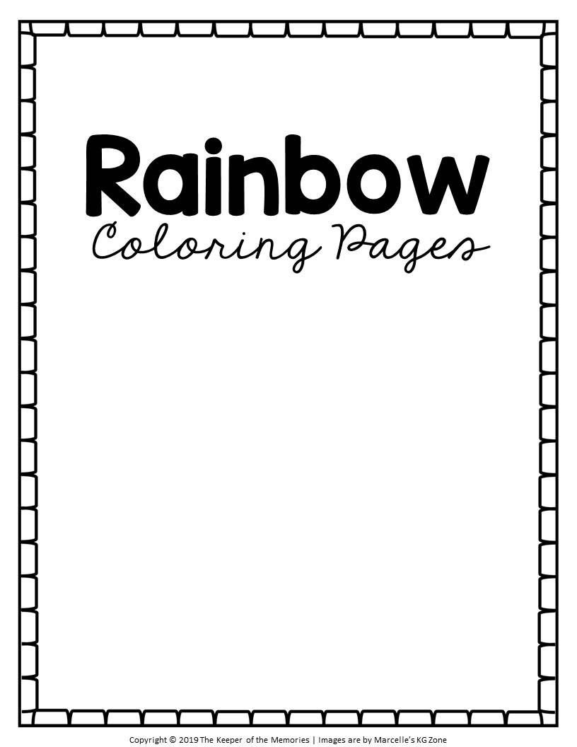 Free printable rainbow coloring pages