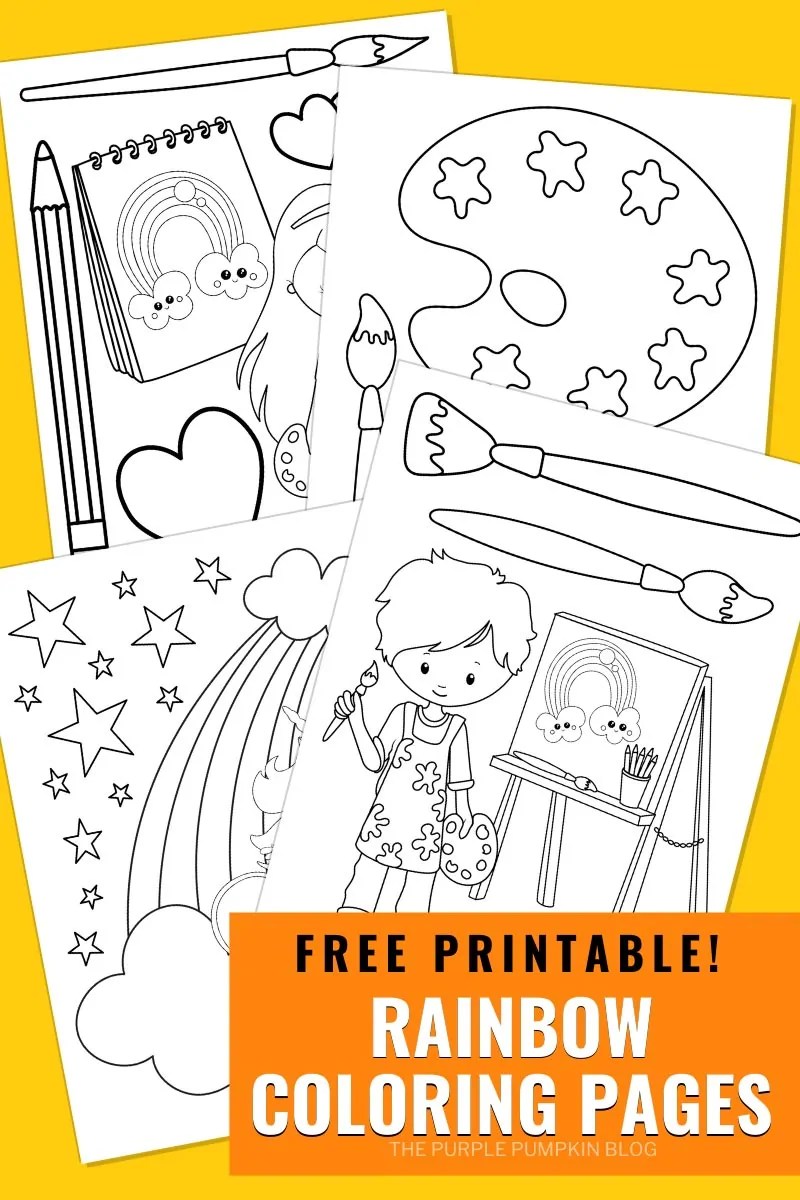 Free printable rainbow loring pages