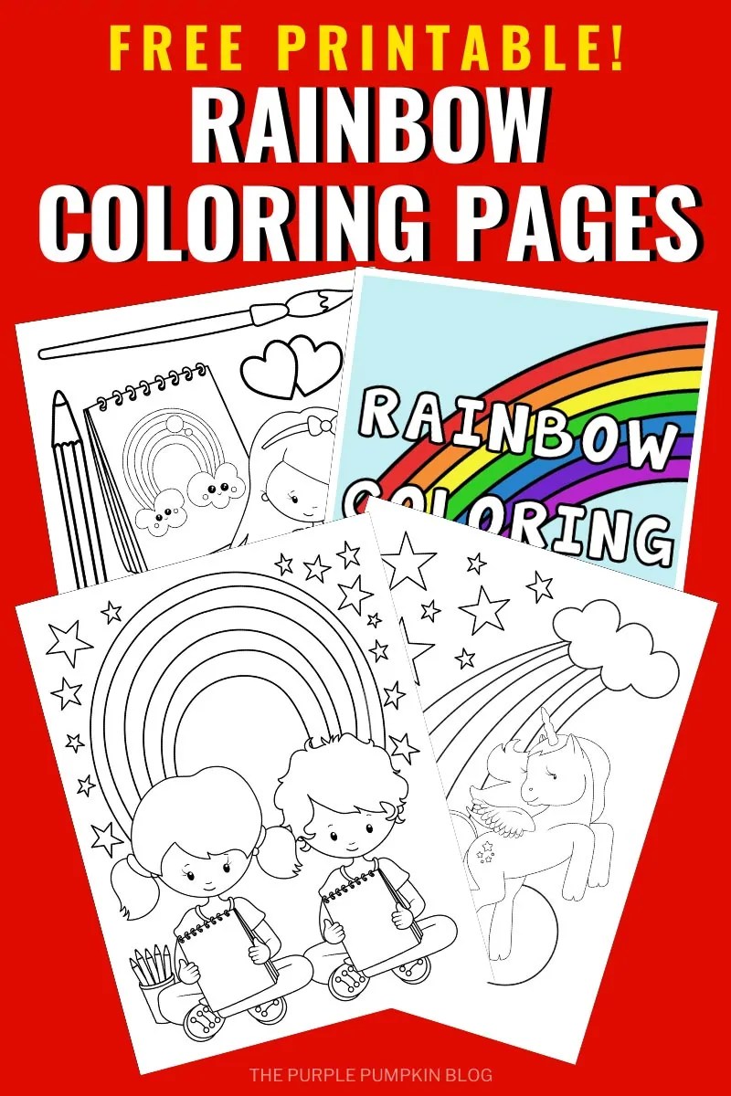 Free printable rainbow loring pages