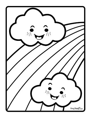 Rainbow coloring pages â printable coloring pages