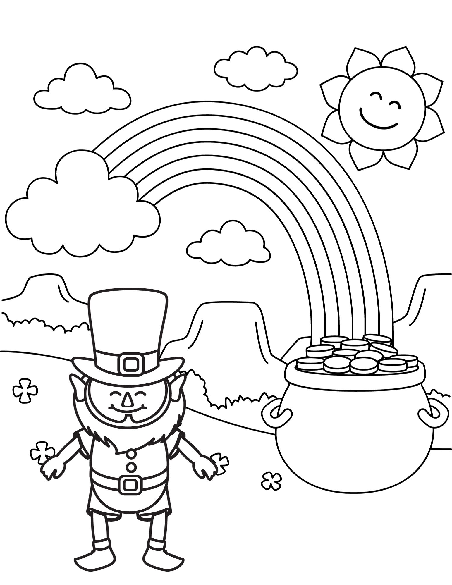 Free rainbow coloring pages to print