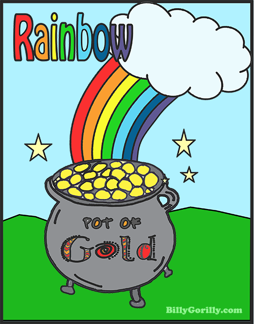 Pot of gold coloring page sing laugh learn