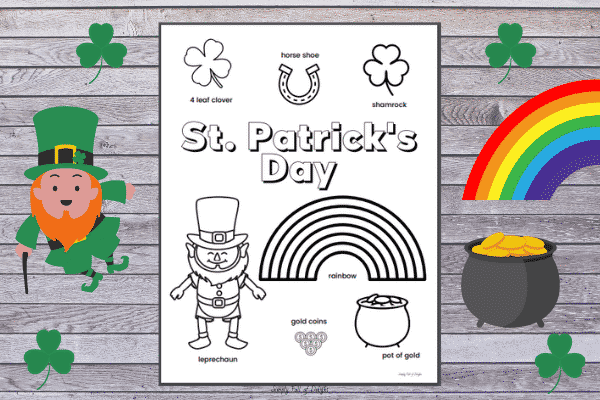 St patricks day coloring pages for preschoolers