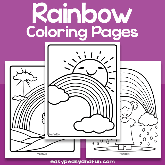 Rainbow coloring pages â printable coloring pages