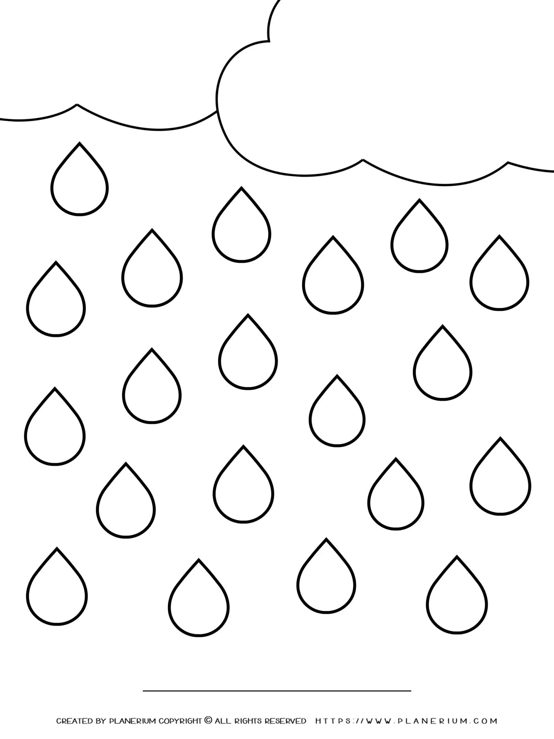 Water drops template