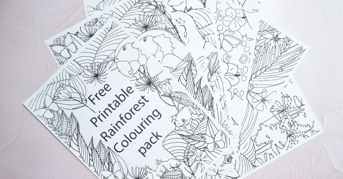 Disver the beauty of the rainforest with free printable louring sheets