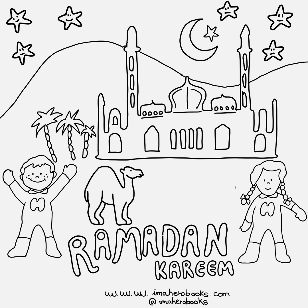 Ramadan kareem i free downloadable colouring sheet im a hero