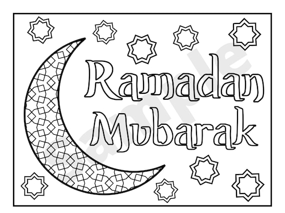 Ramadan coloring pages ramadan printable for kids and adults ramadan mubarak coloring pages islamic coloring pdf instant download