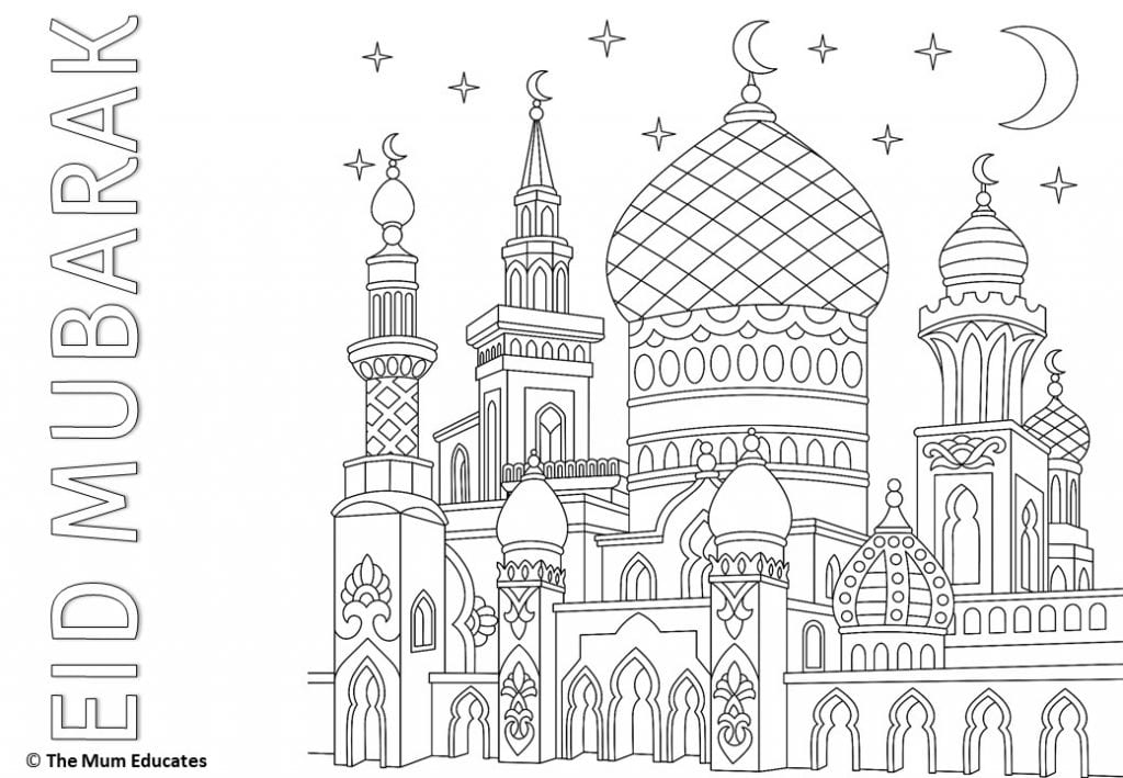 Free eid colouring sheets