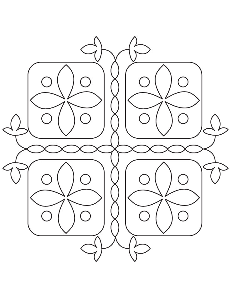 Square rangoli coloring page download free square rangoli coloring page for kids best coloring pages