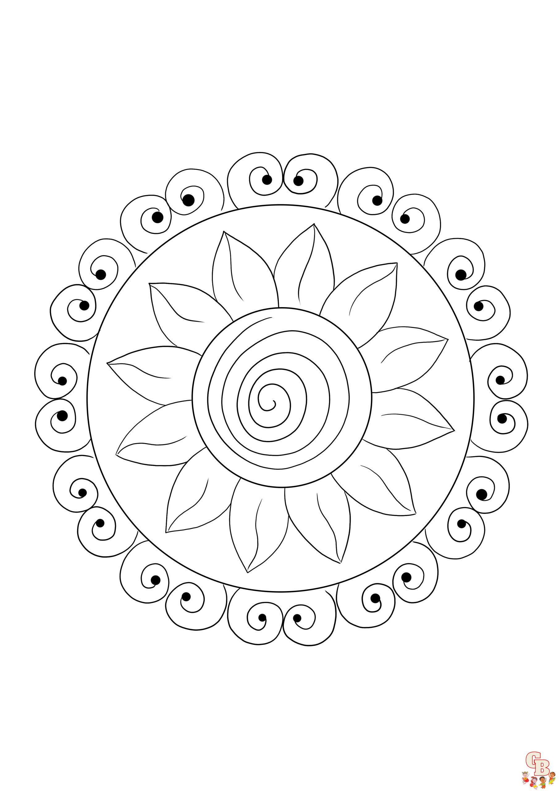 Explore the world of rangoli coloring pages with