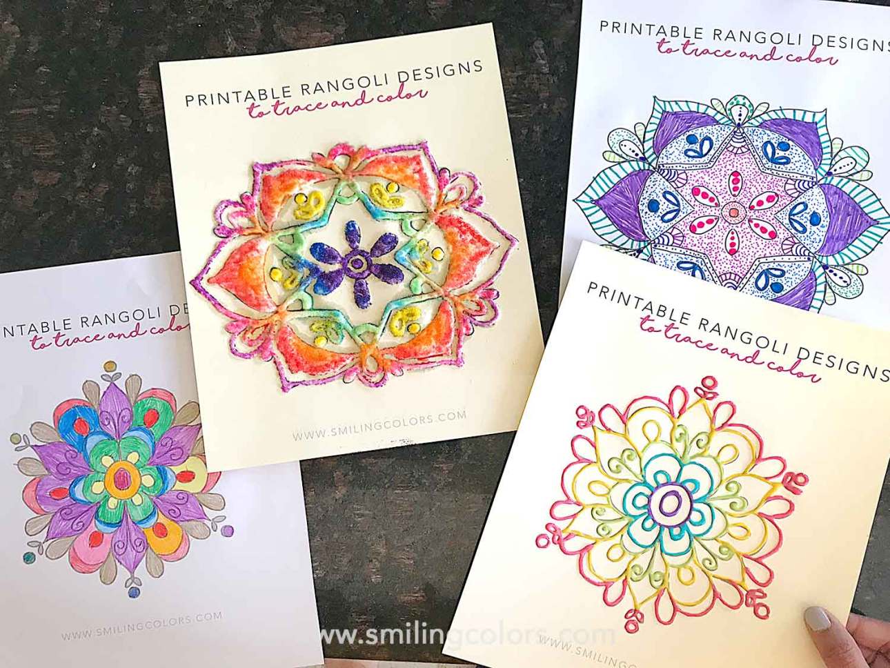 How to make rangoli on paper ways