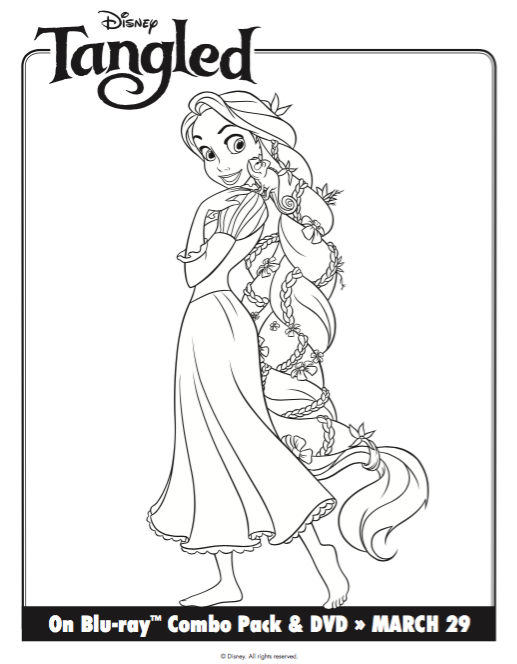 Free printable tangled rapunzel coloring pages activity sheets