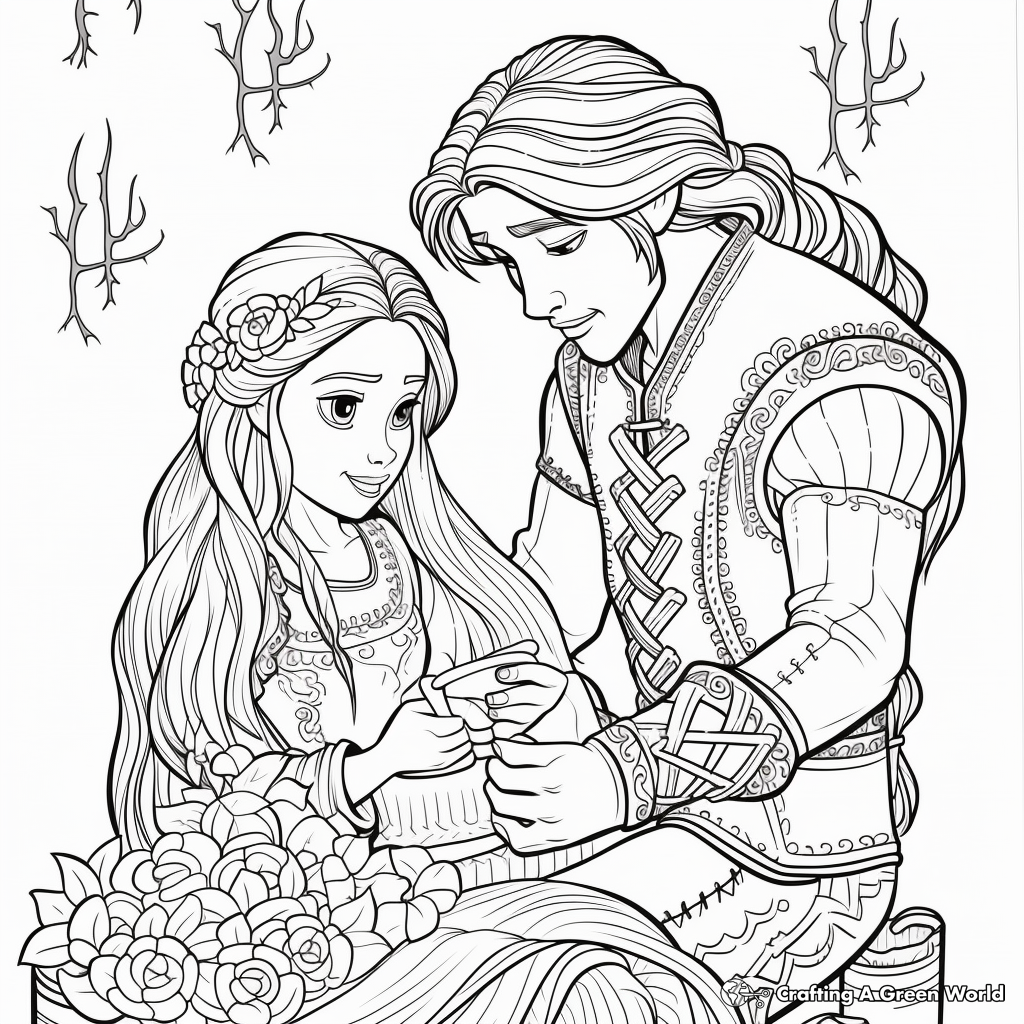 Rapunzel coloring pages