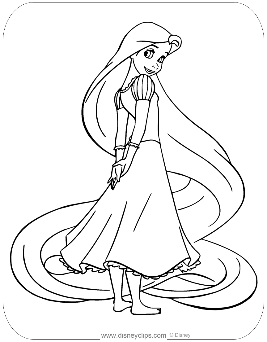 Printable tangled coloring pages