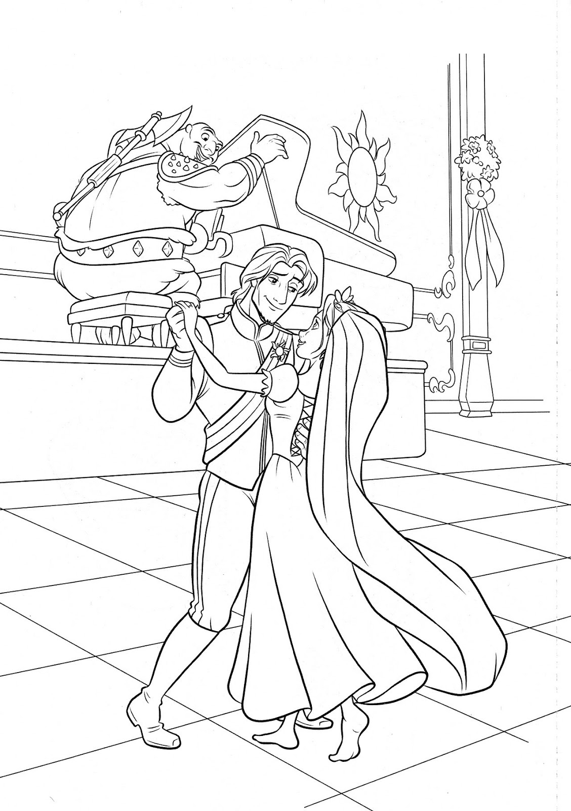 Rapunzel coloring pages