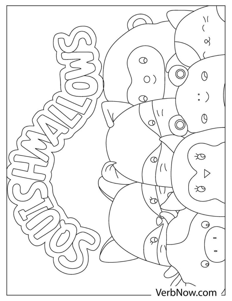 Free squishmallows coloring pages book for download printable pdf