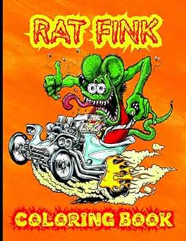 Rat fink coloring book vivid illustrations of rat fink monsters and hot rod cars for kids and adults of all ages publishing kaz books