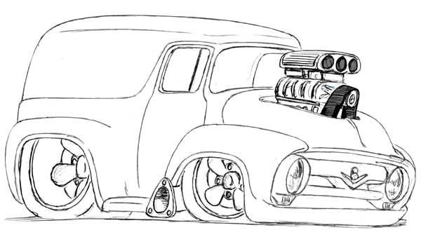 Rat fink coloring pages sketch cartoon car drawing cars coloring pages cool car drawings