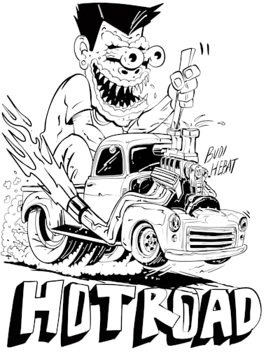 Create illustration rat fink ratfink style by budihebat