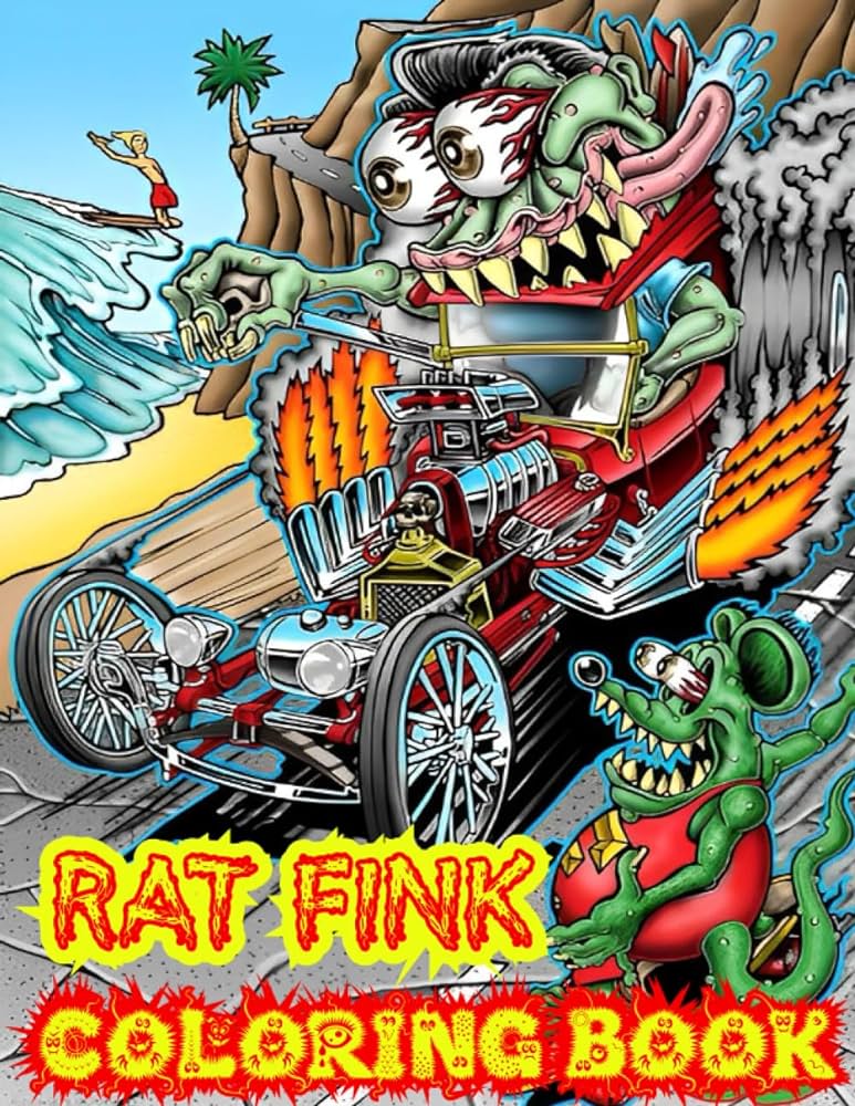 Rat fink coloring book vivid high