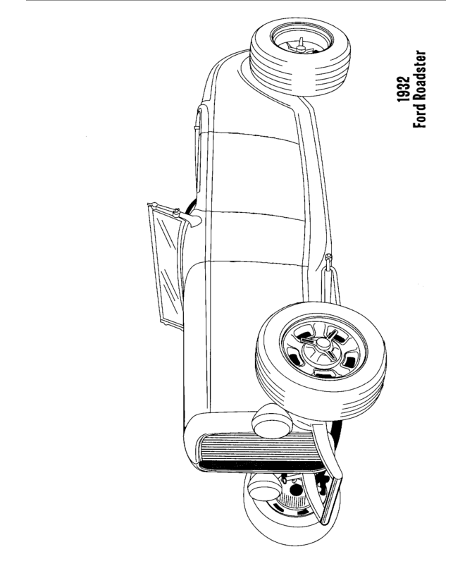 Bluebonkers roadster hotrod coloring pages