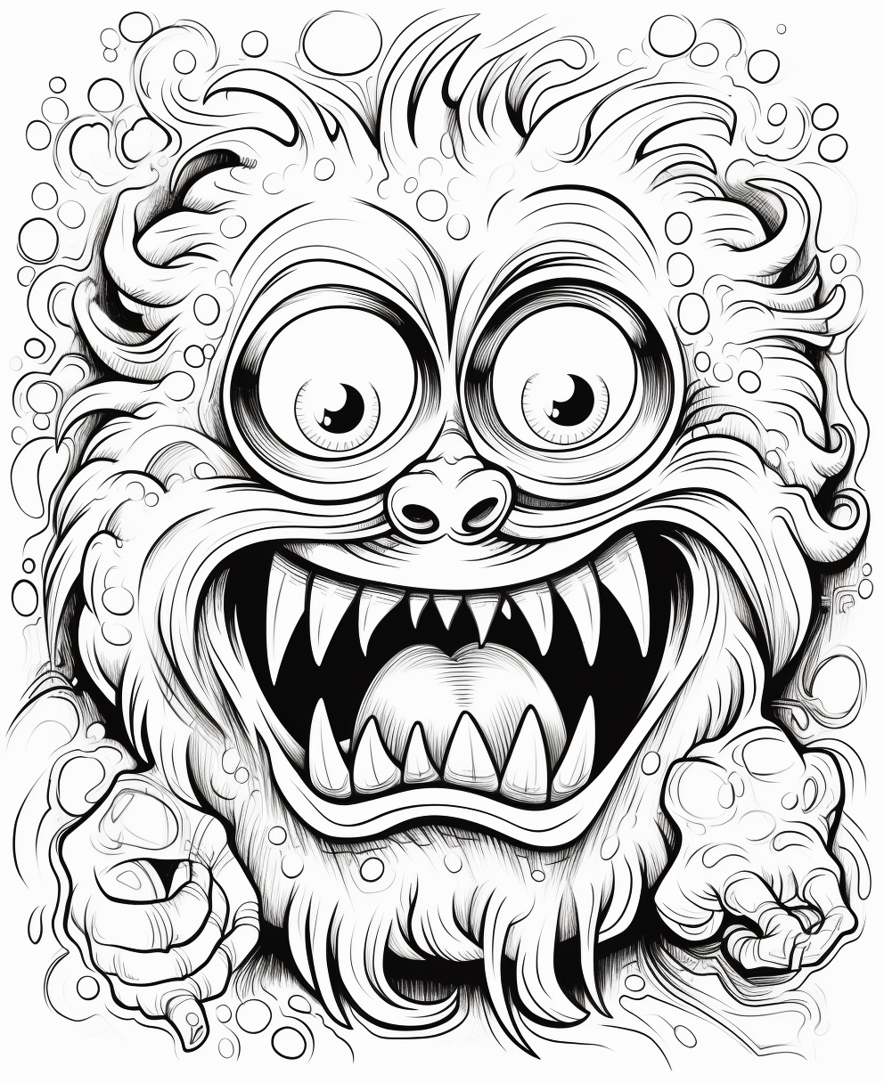 Monsters coloring pages for children years old coloring pages