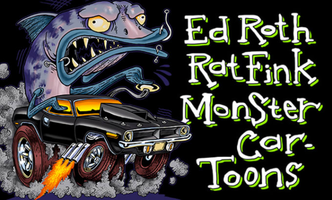 Create ed roth ratfink car toon style illustration by fsrlism