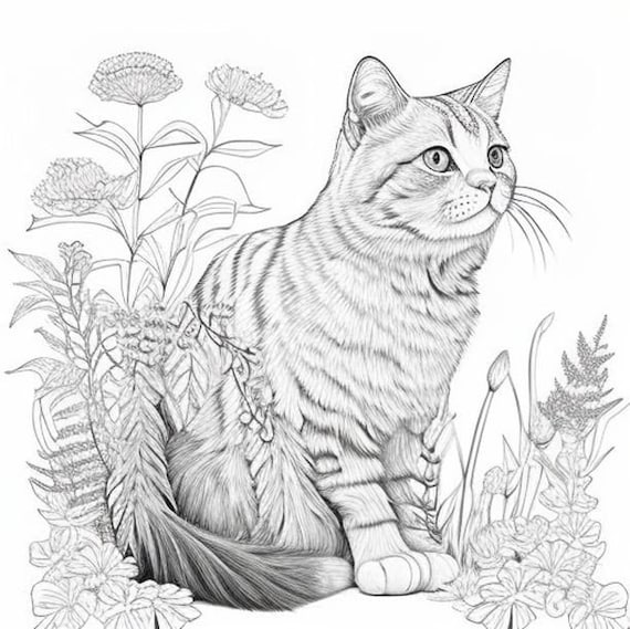 Cat coloring pages for kdp books download now