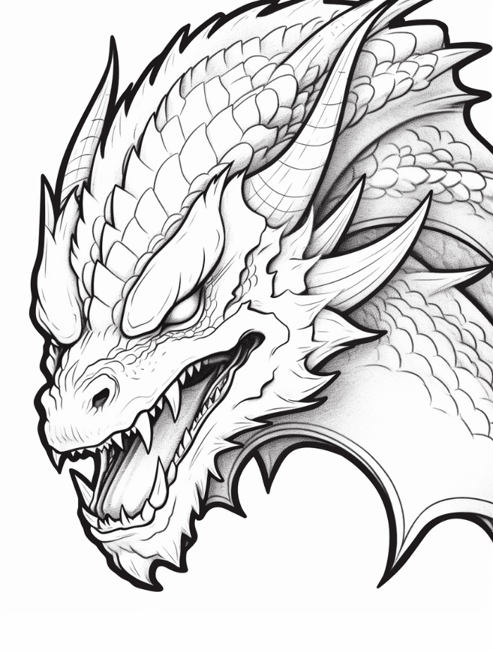 Dragon coloring pages hue therapy