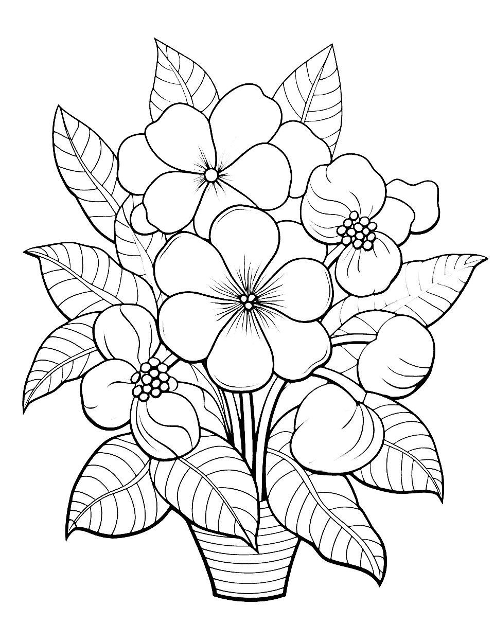 Flower coloring pages free printable sheets