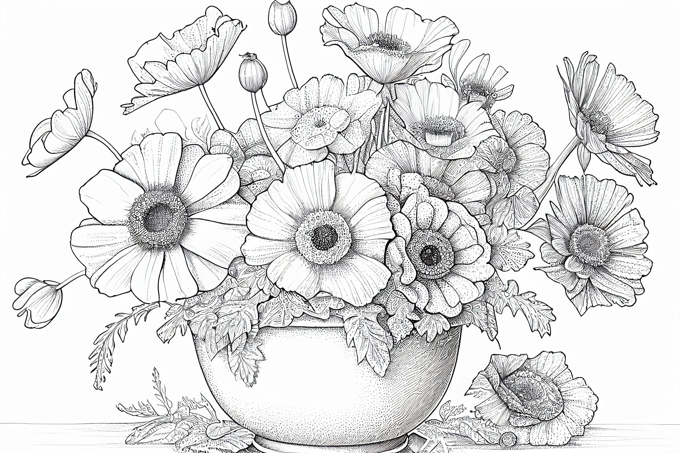 Top free printable realistic flower coloring pages for adults
