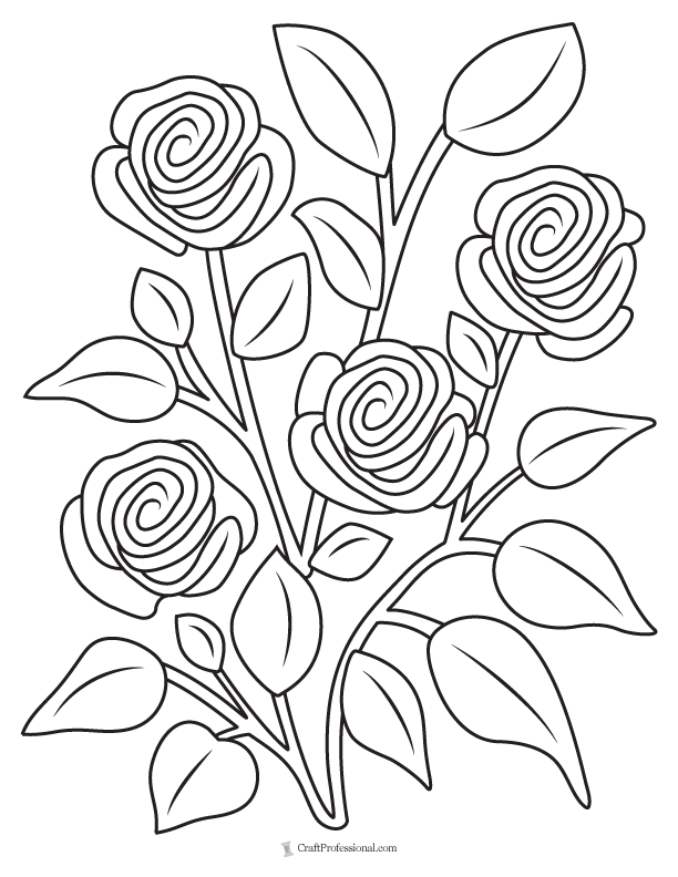 Flower coloring pages