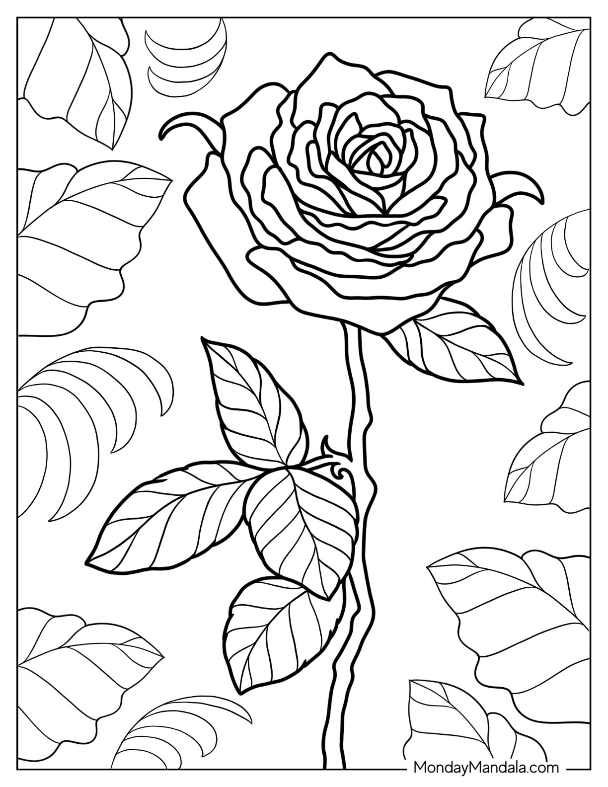 Flower coloring pages free pdf printables