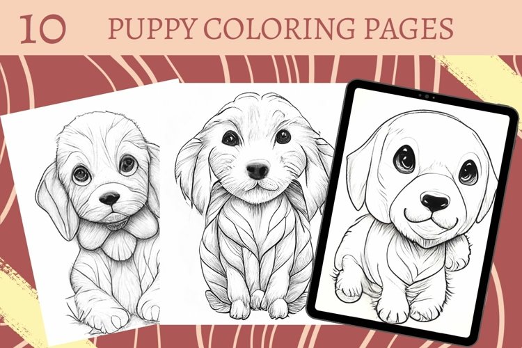 Puppy coloring pages