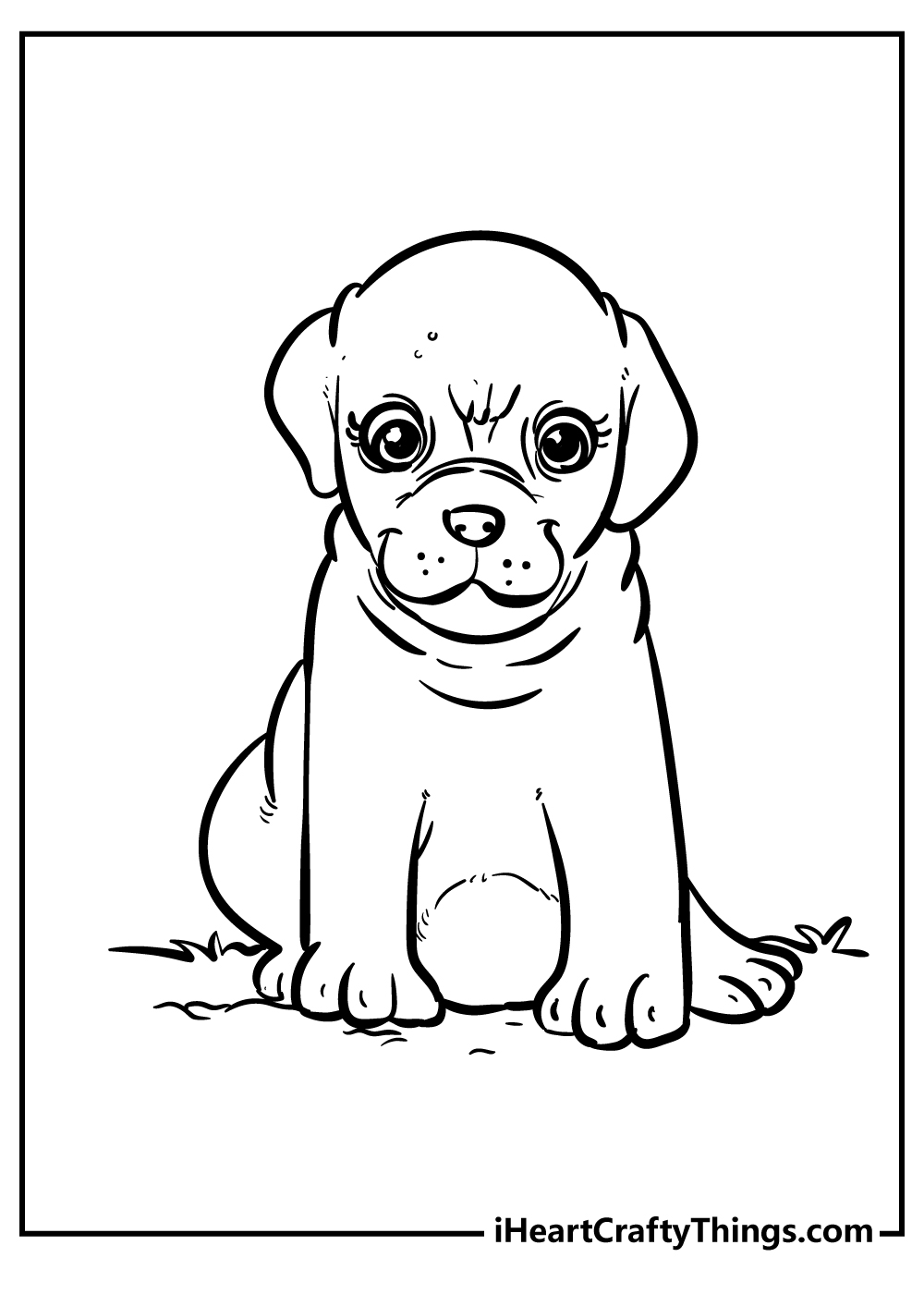 Puppy coloring pages free printables