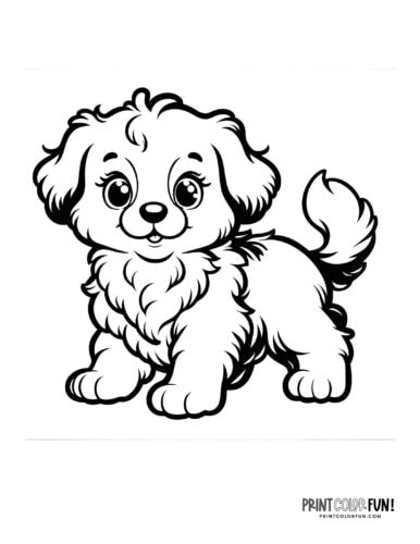 Cute puppy coloring pages free color clipart at