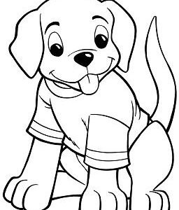 Puppy coloring pages printable for free download