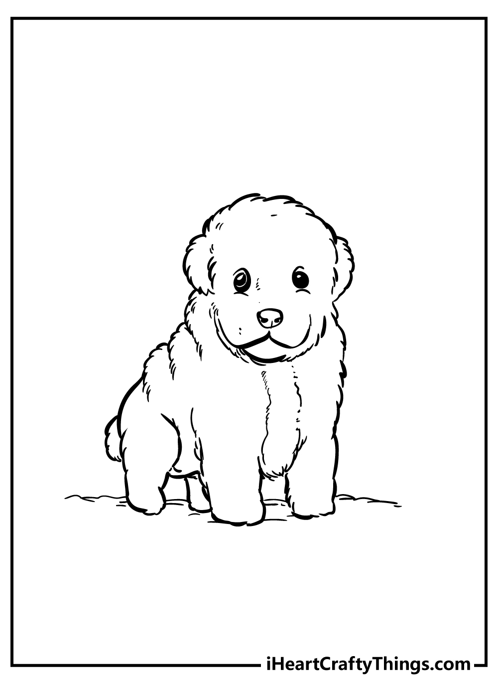 Puppy coloring pages free printables