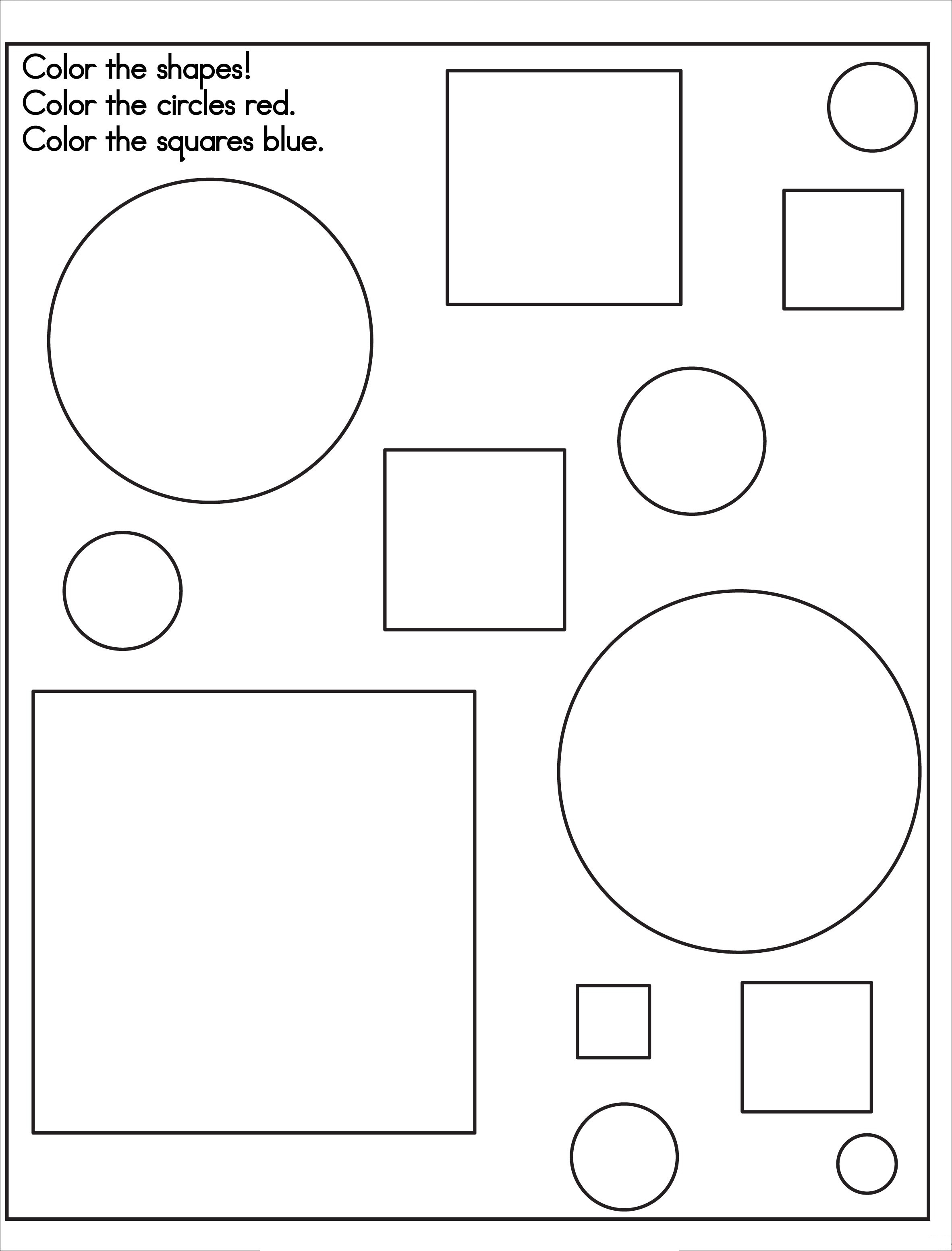 Free printable shapes coloring pages for kids