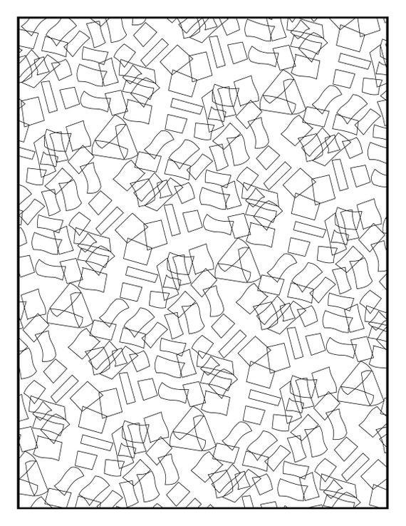 Coloring page geometric squares rectangles repeating pattern printable