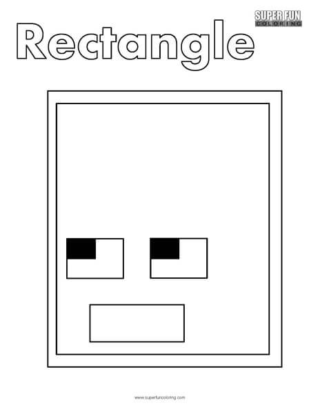 Rectangle face coloring page