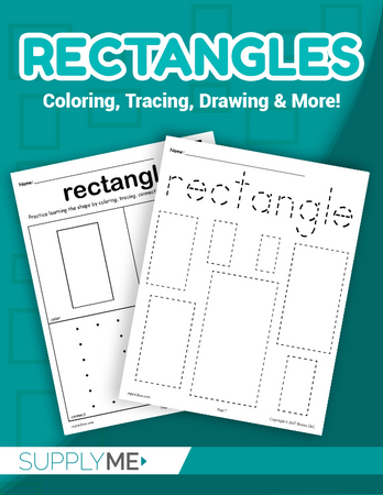 Rectangle worksheets printables tracing drawing coloring more â