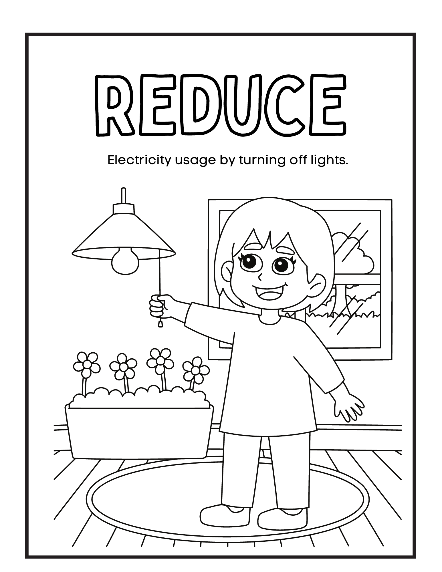 Reduce reuse recycle coloring pages â