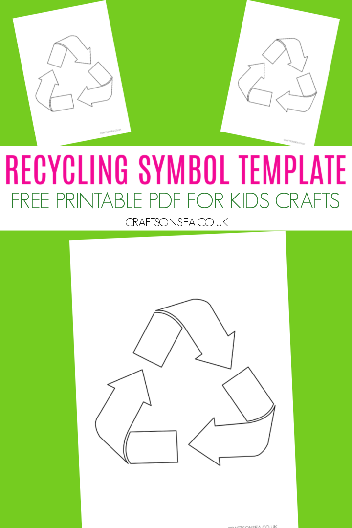 Recycling symbol template free printable