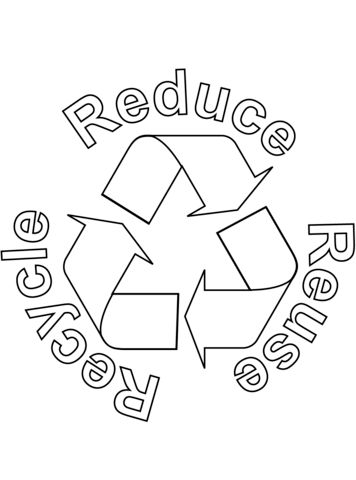 Reduce reuse recycle coloring page reuse recycle reduce reuse recycle activities recycle symbol